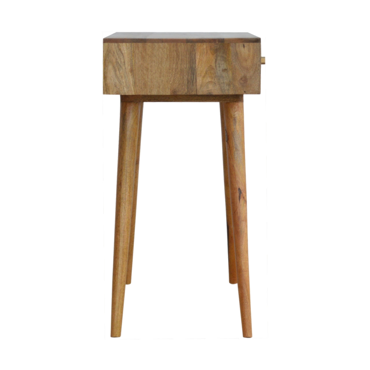Diamond Carved Console Table | Oak Solid Mango Wood Hand-Carved