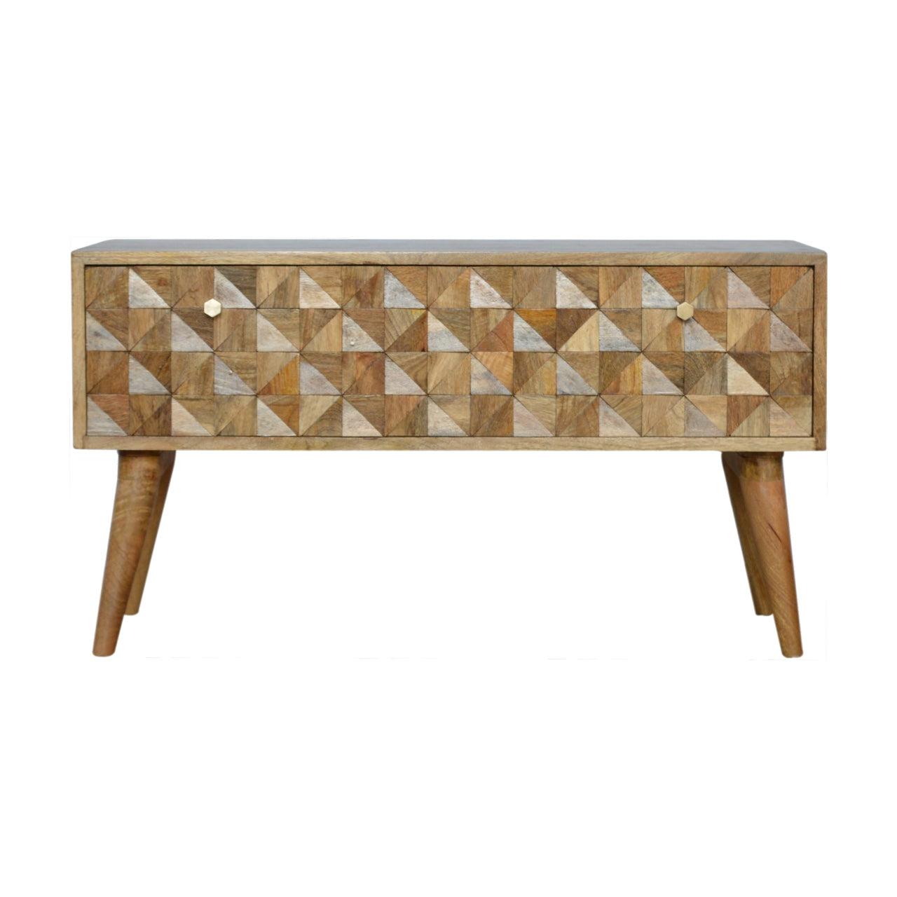 Oak-ish Diamond Bench | Hand-Carved