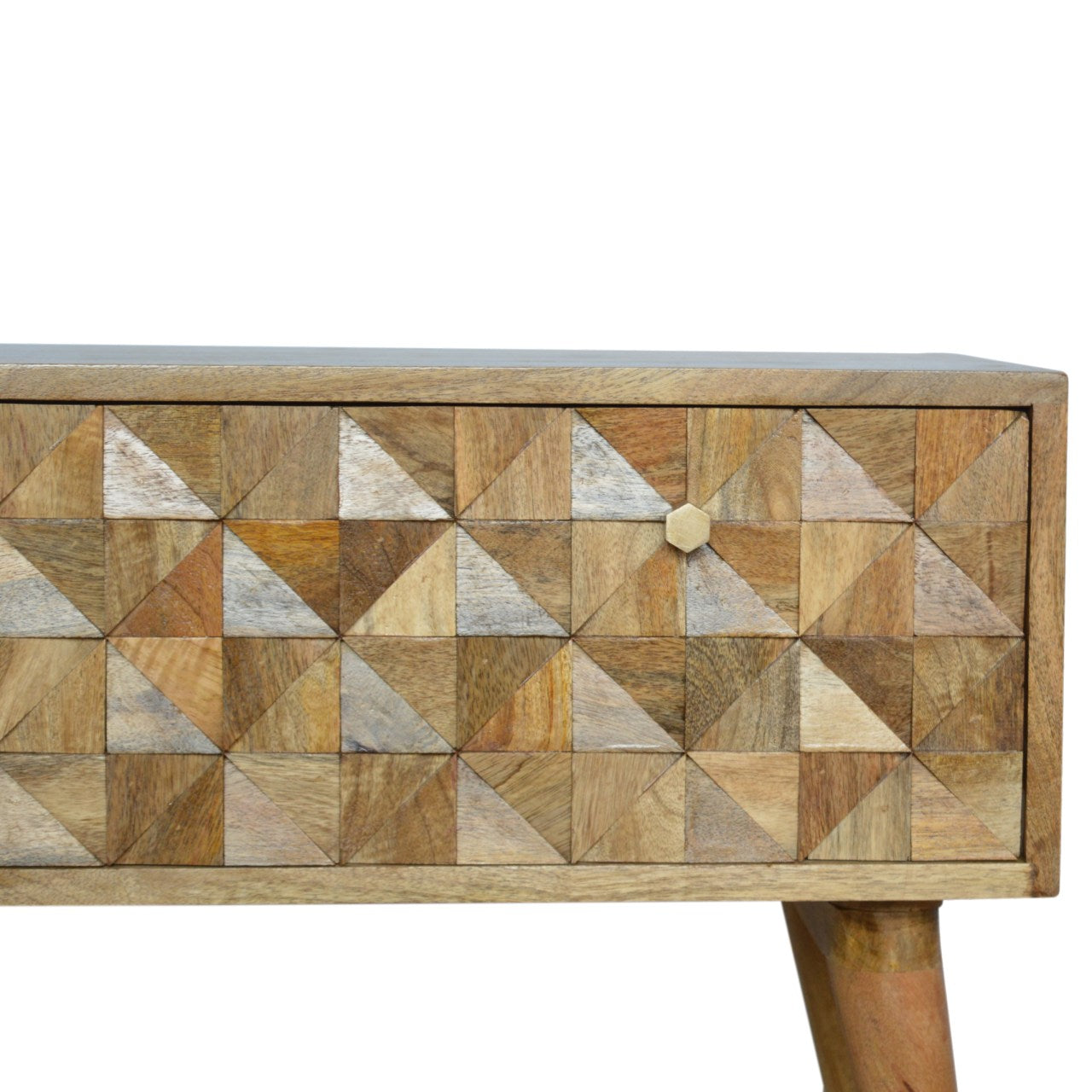 Oak-ish Diamond Bench | Hand-Carved