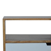 Open Slot White Painted Bedside Table