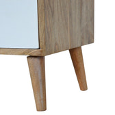 Open Slot White Painted Bedside Table
