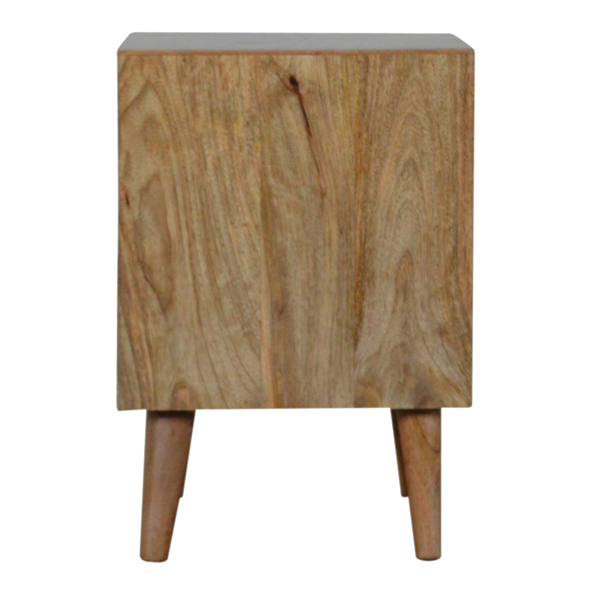 Open Slot White Painted Bedside Table