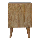 Open Slot White Painted Bedside Table