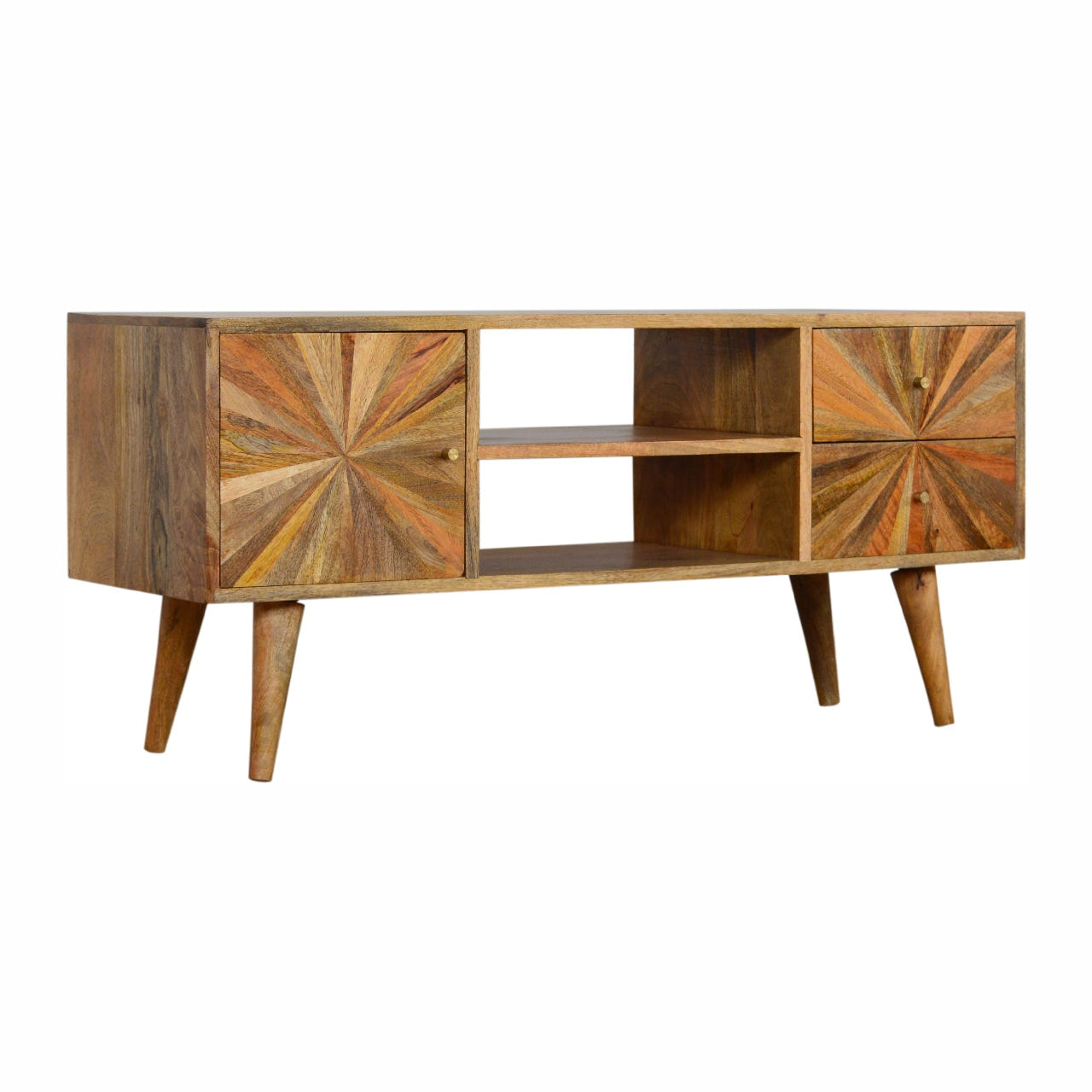 Sunrise Entertainment TV Media Unit | Oak Mango Wood