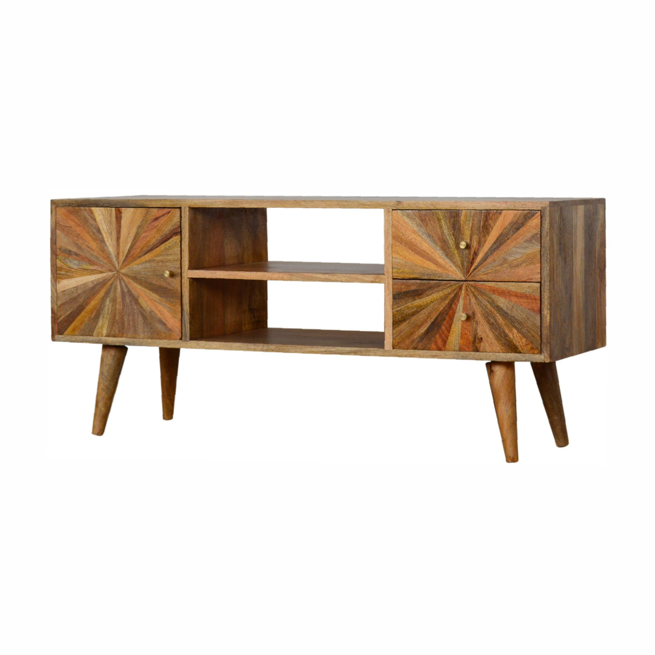 Sunrise Entertainment TV Media Unit | Oak Mango Wood
