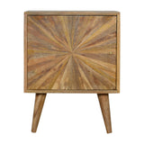 Sunrise Door Bedside Table | Oak Solid Mango Wood