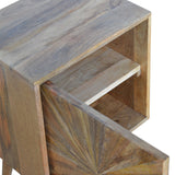 Sunrise Door Bedside Table | Oak Solid Mango Wood