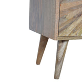Sunrise Door Bedside Table | Oak Solid Mango Wood