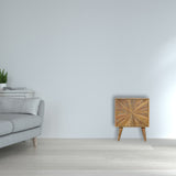 Sunrise Door Bedside Table | Oak Solid Mango Wood