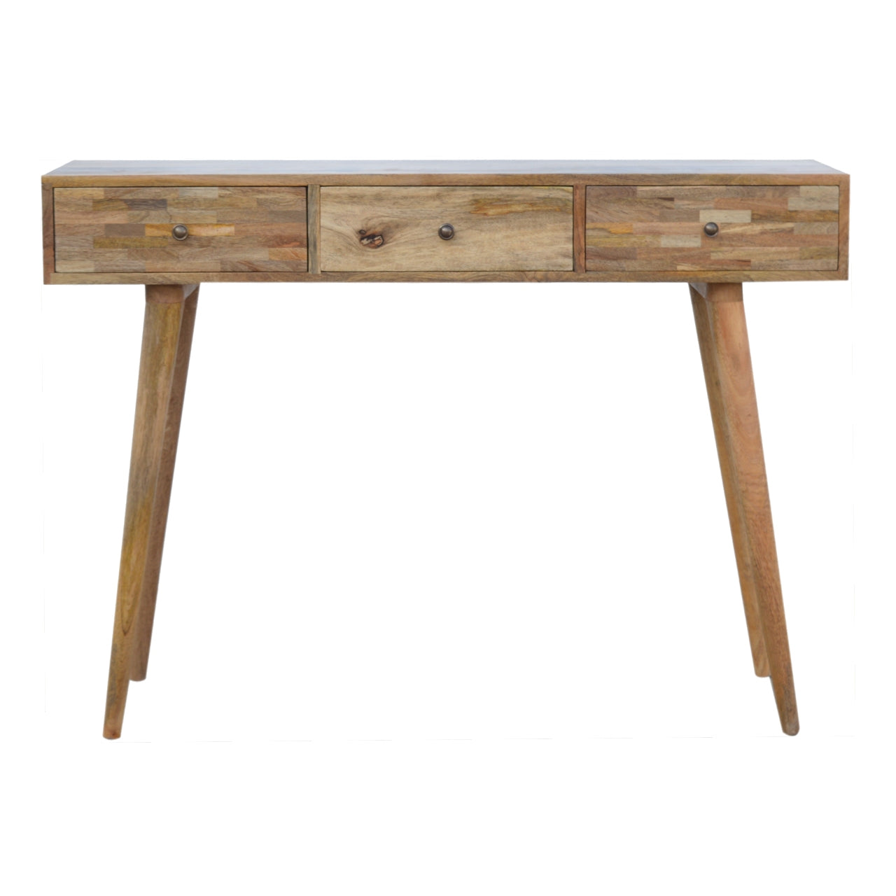 Patchwork Console Table | Oak-Ish Solid Mango Wood