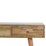 Patchwork Console Table | Oak-Ish Solid Mango Wood