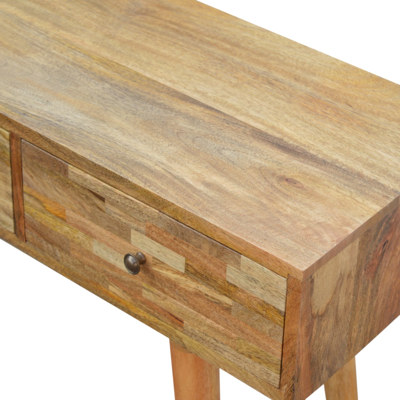 Patchwork Console Table | Oak-Ish Solid Mango Wood