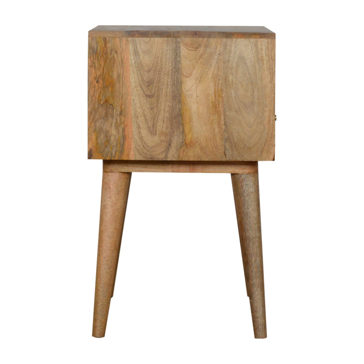 Assorted Oak-ish Open Slot Bedside Table