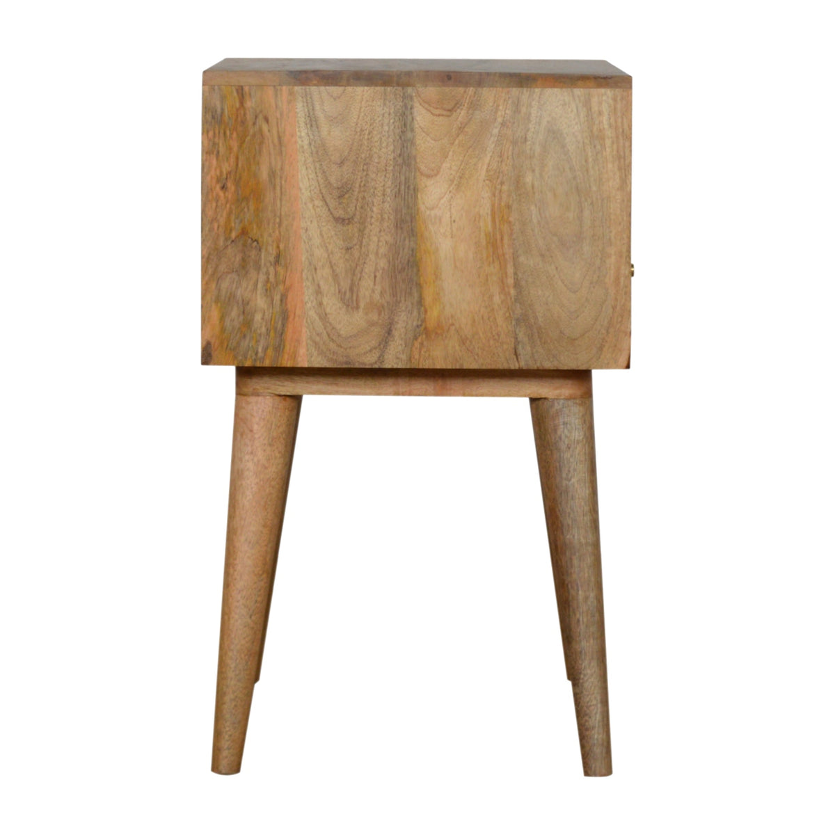 Assorted Oak-ish Open Slot Bedside Table