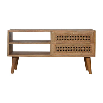 Larrisa TV Media Unit | Oak Solid Mango Wood