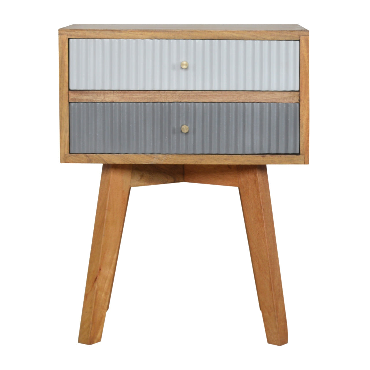Line Grey Painted Bedside Table