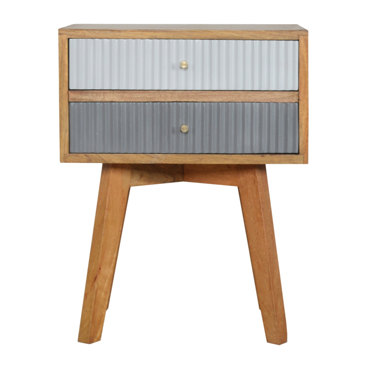 Line Grey Painted Bedside Table