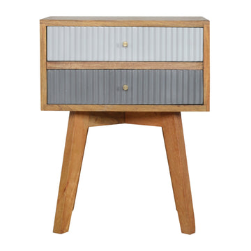 Line Grey Painted Bedside Table