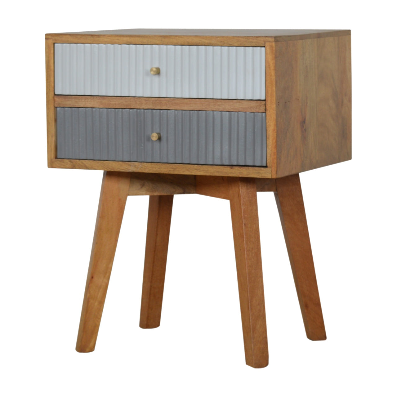 Line Grey Painted Bedside Table