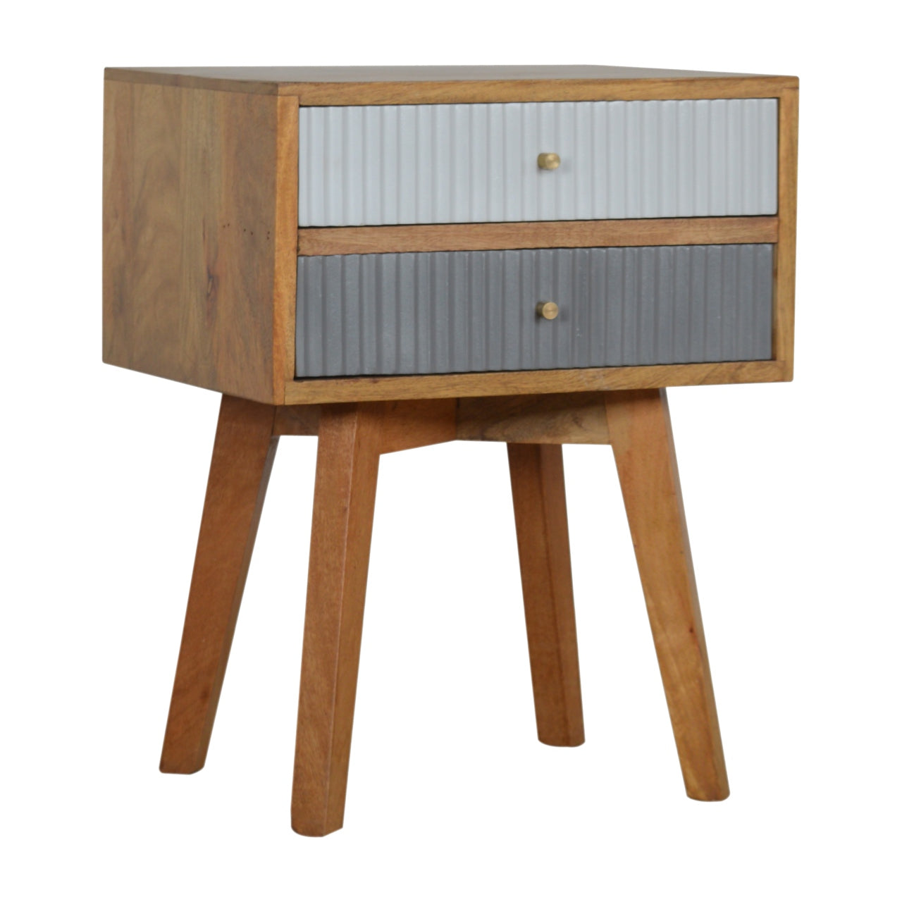 Line Grey Painted Bedside Table