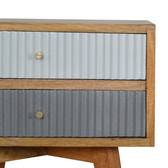 Line Grey Painted Bedside Table