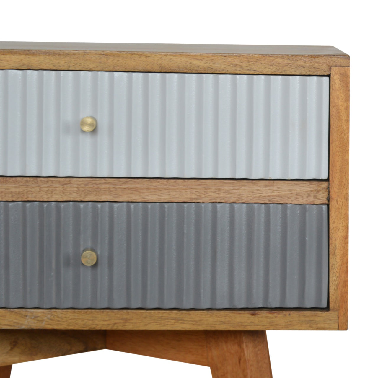 Line Grey Painted Bedside Table