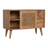 Larissa Cabinet with 4-Drawers Chest of Drawers | Oak-Ish Solid Mango Wood