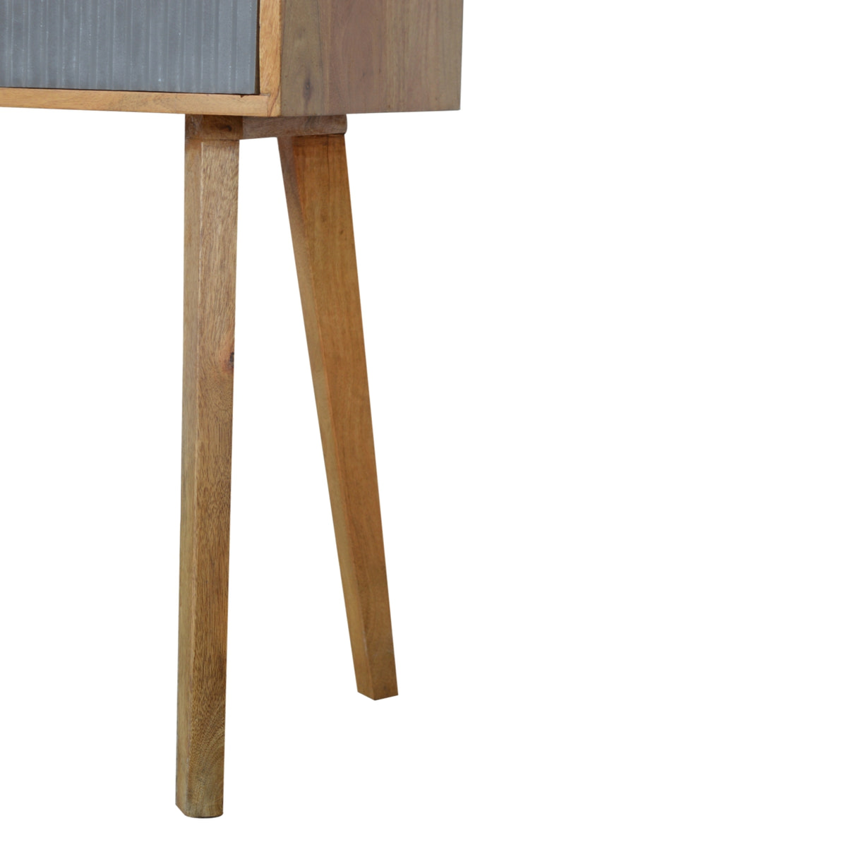 Grey Line Carved Writing Desk | Hand-Carved