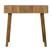 Grey Line Carved Writing Desk | Hand-Carved