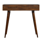 Chestnut Cube Carved Writing Desk | Hand-Carved
