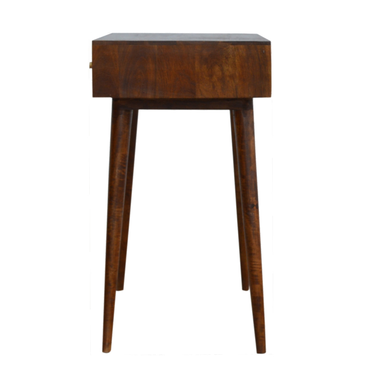 Chestnut Diamond Carve Console Chest of Drawers | Hand-Carved