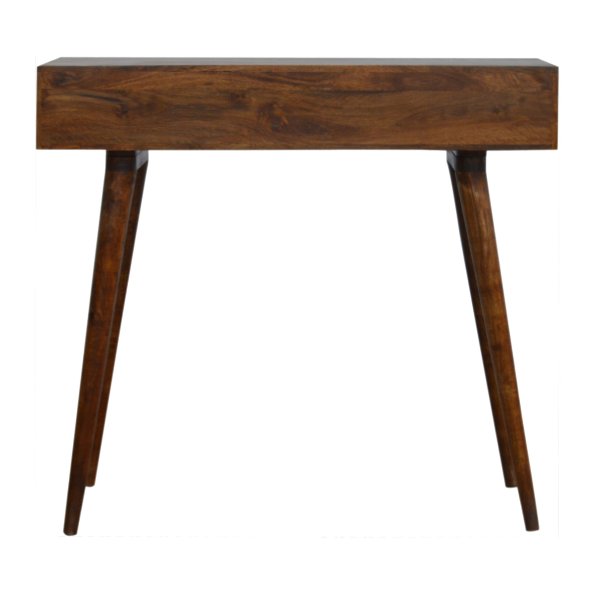 Chestnut Diamond Carve Console Chest of Drawers | Hand-Carved