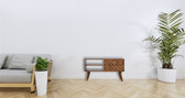Chestnut Diamond Carve Media Unit