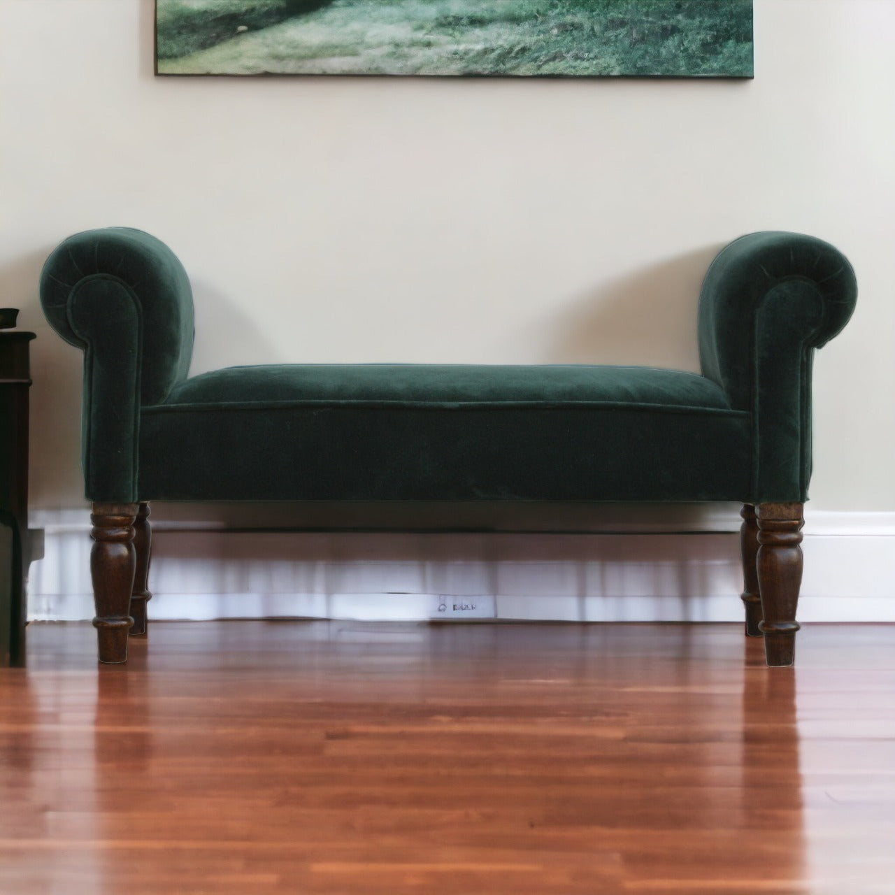 Emerald Velvet Bench