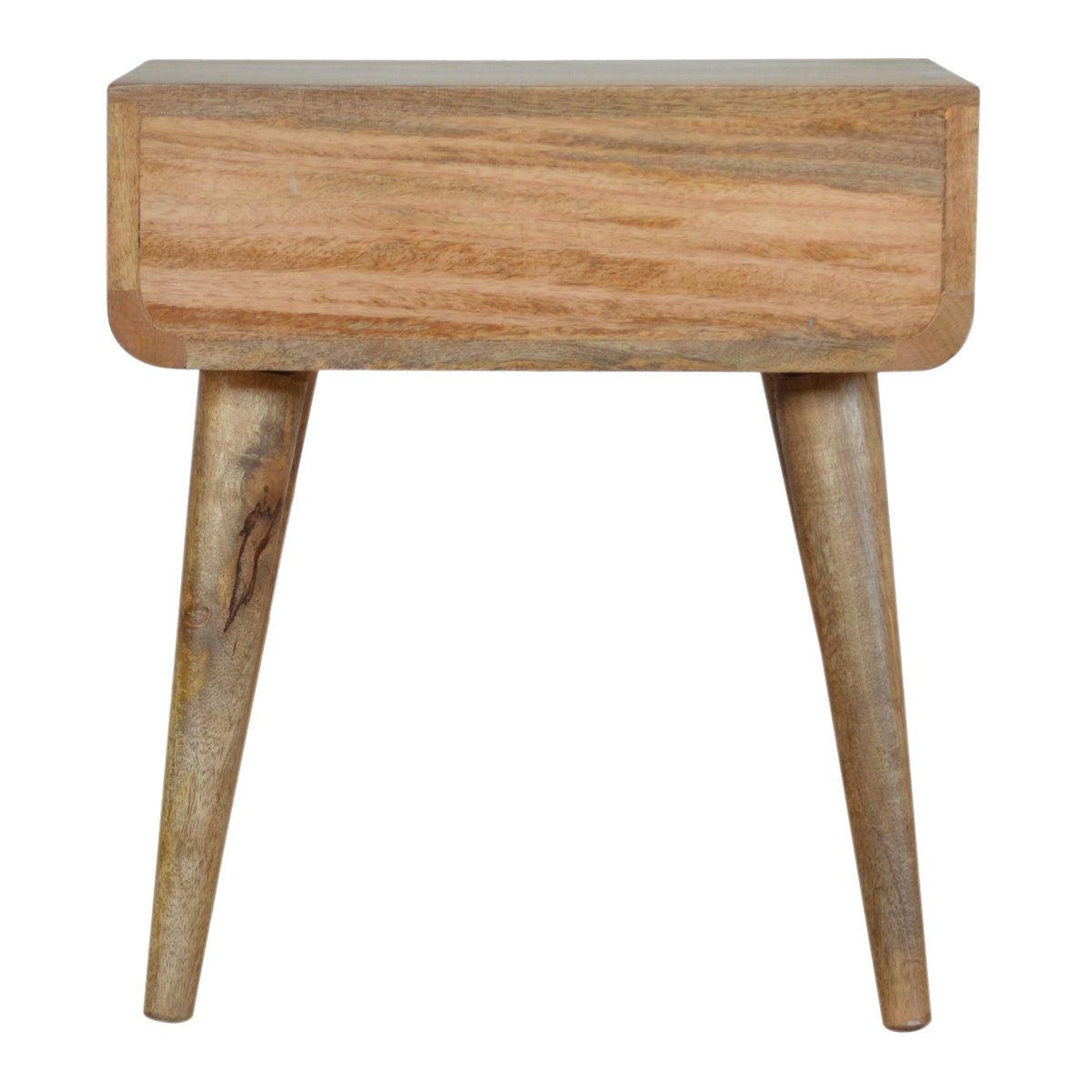 Monochrome Print Bedside Table | Oak-Ish Solid Mango Wood