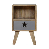 Small Star Painted Bedside Table