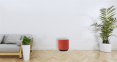 Large Brick Velvet Wooden Footstool | Cotton Velvet