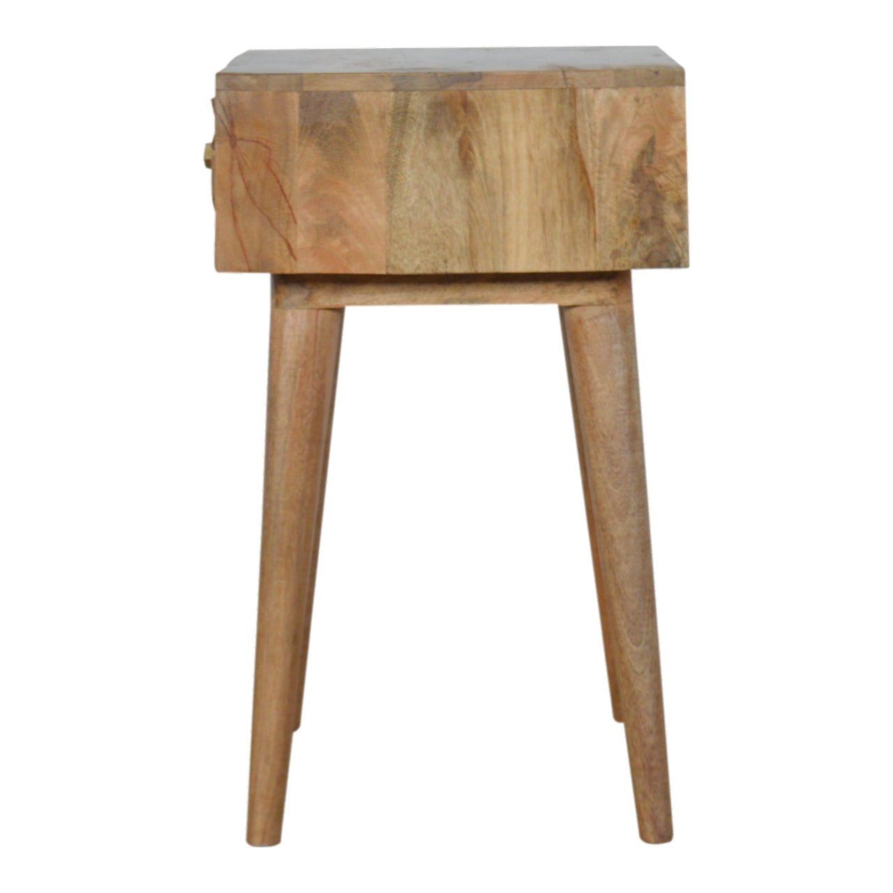 Diamond Carved Bedside Table | Hand-Carved