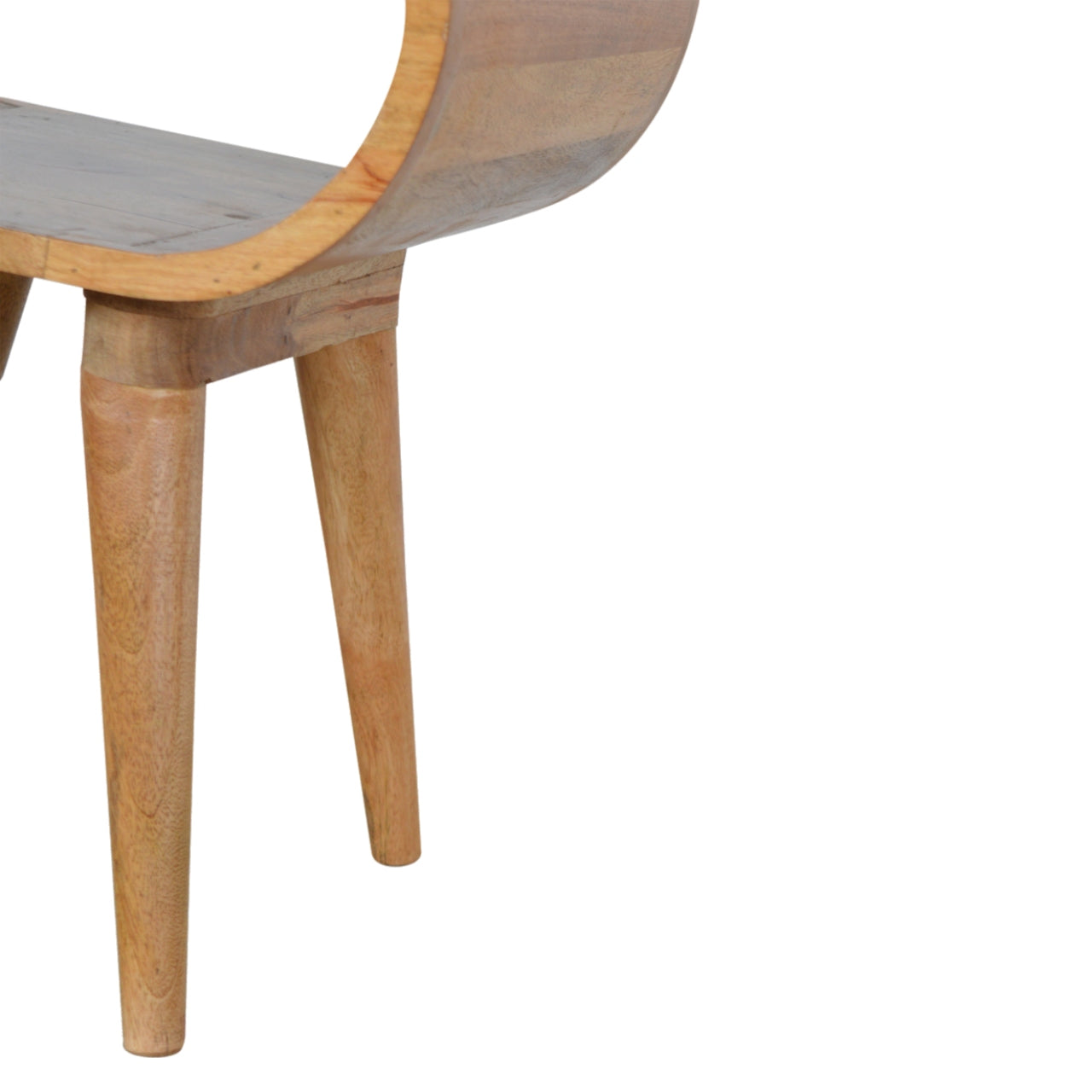 Circular Open Bedside Table | Oak Solid Mango Wood