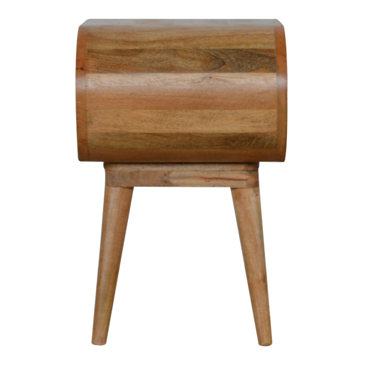 Circular Open Bedside Table | Oak Solid Mango Wood