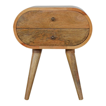 Circular Bedside Table | Oak Mango Wood