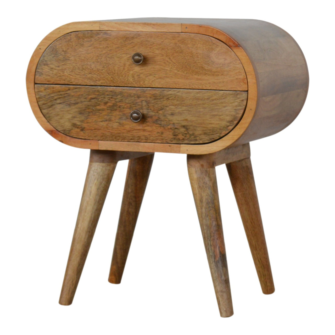 Circular Bedside Table | Oak Mango Wood