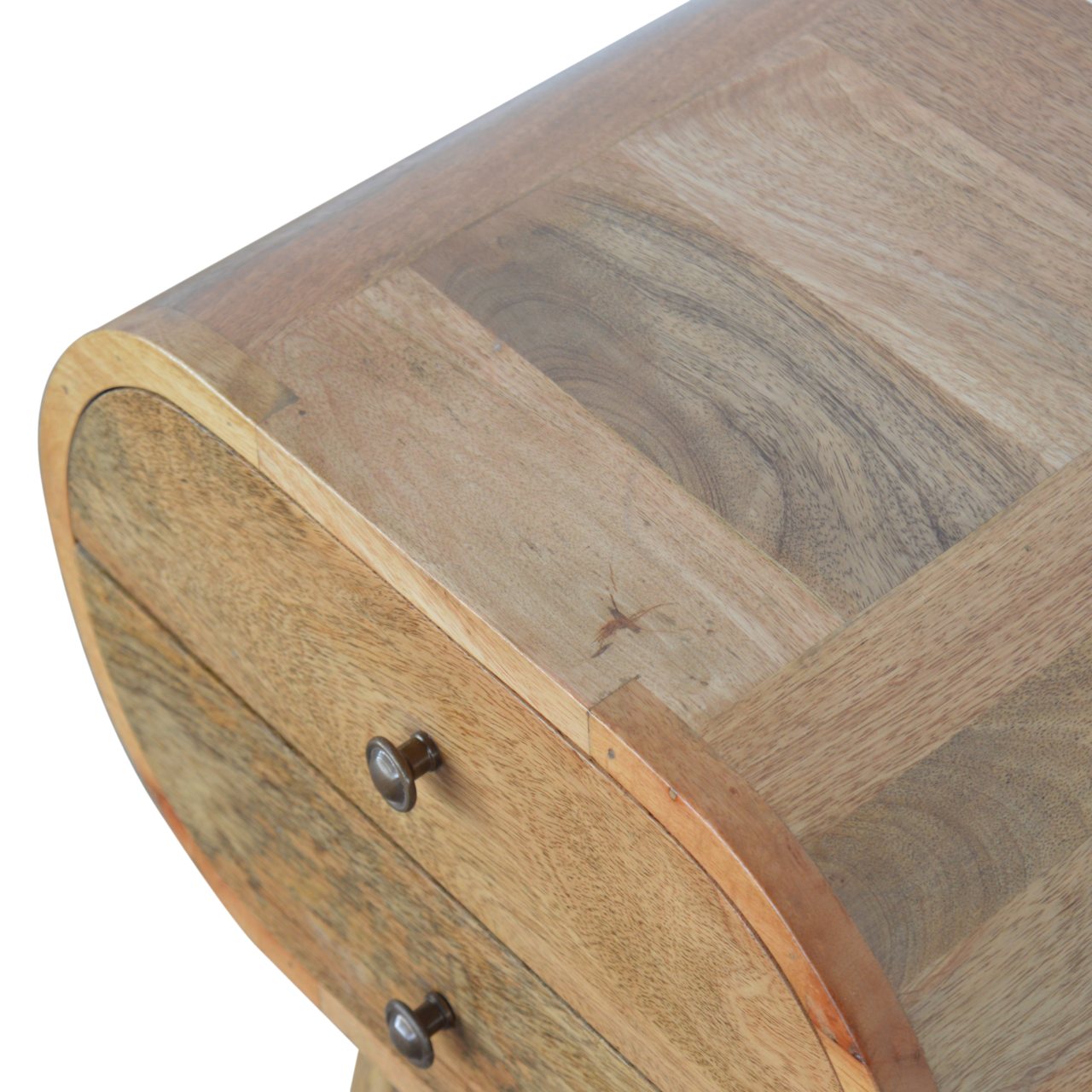 Circular Bedside Table | Oak Mango Wood