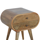 Circular Bedside Table | Oak Mango Wood