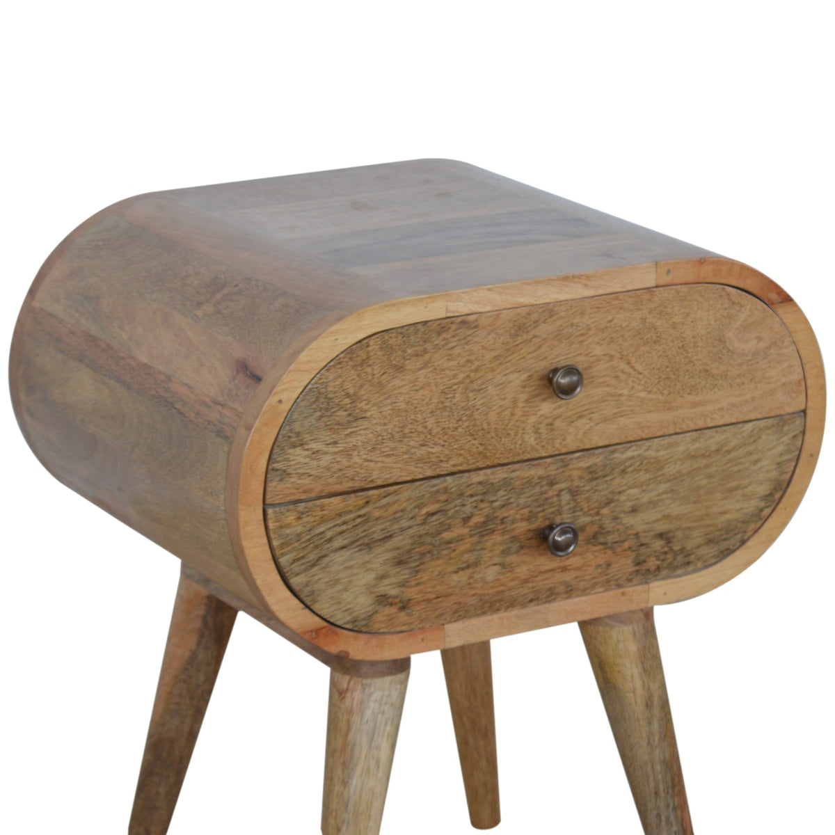 Circular Bedside Table | Oak Mango Wood