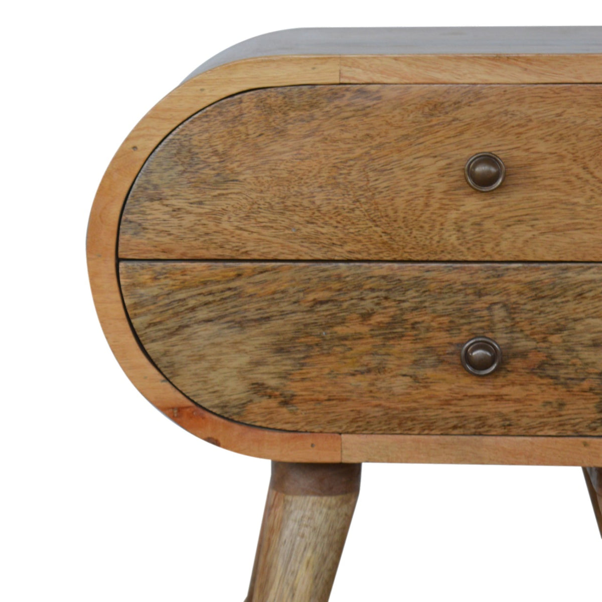 Circular Bedside Table | Oak Mango Wood