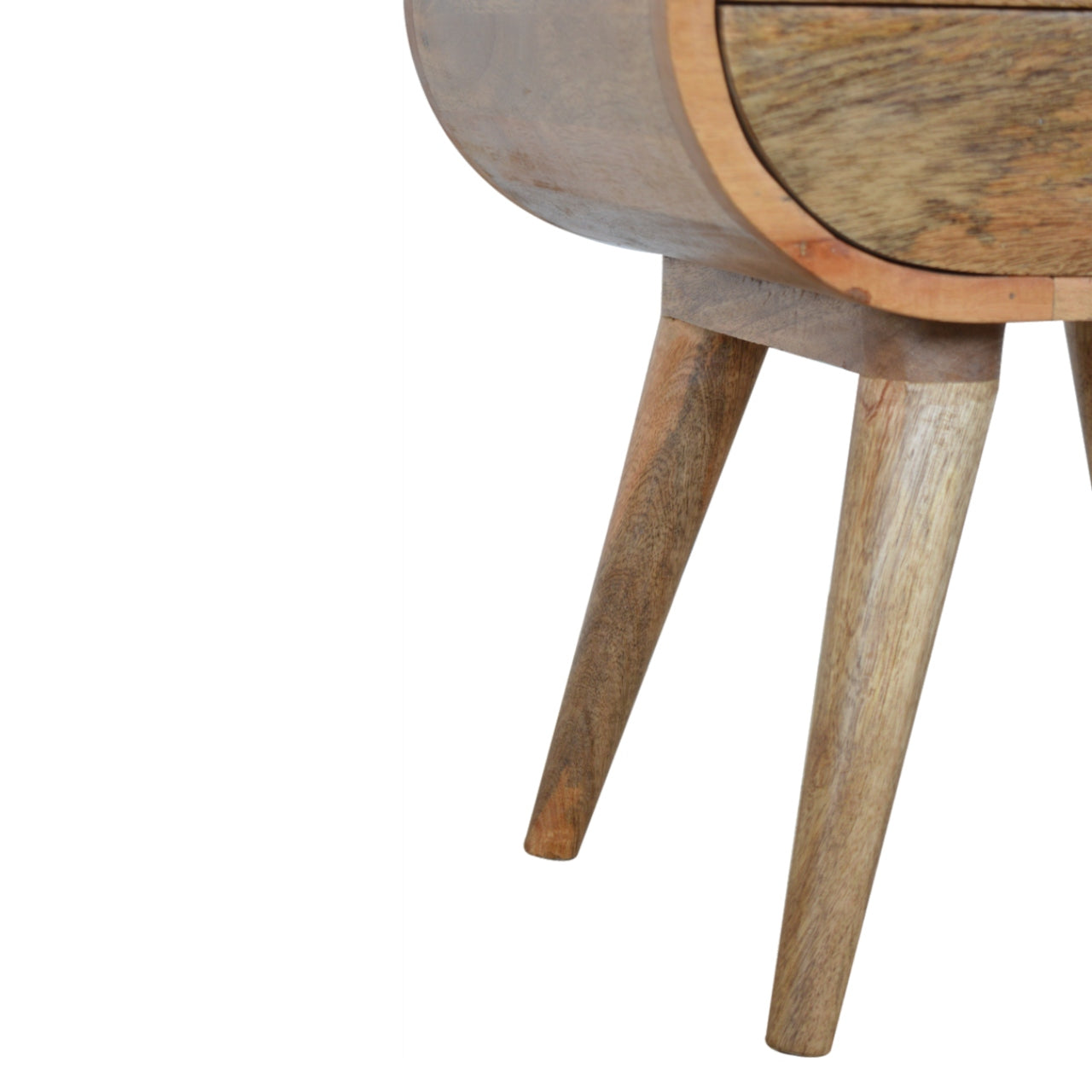 Circular Bedside Table | Oak Mango Wood