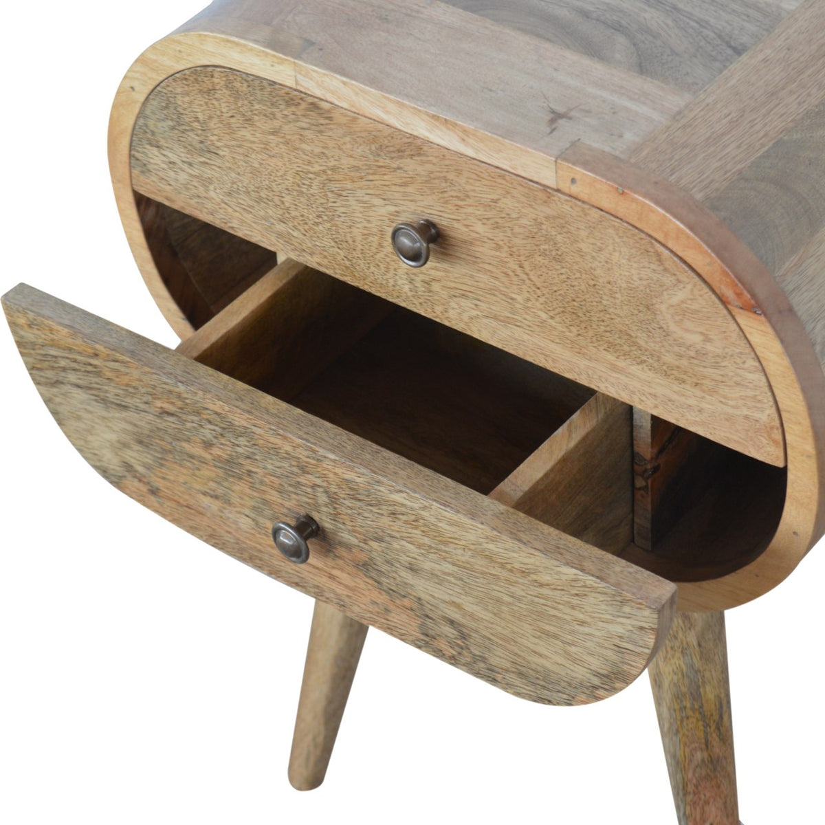 Circular Bedside Table | Oak Mango Wood