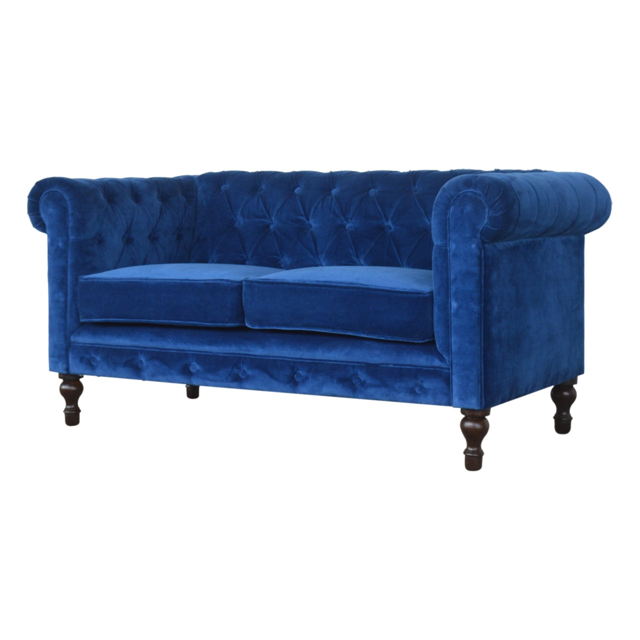 Royal Blue Velvet Chesterfield Chair
