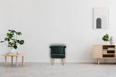 Emerald Velvet Accent Chair | Hand-Carved